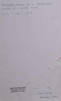 Watercolour Design for Stained Glass Panel in a Private House, Jane Gray