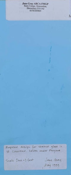 St Lawrence Church, Weston under Penyard, Watercolour Window Design, Jane Gray