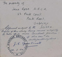 Watercolour Design for 'Ave Maria' Stained Glass Window in a Church, Jane Gray