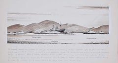 The Stranded Astoria 4454, Watercolour Painting by Lawrence Dunn