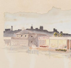 Architectural drawing Car Showroom and Esso Garage, Camberwell, London SE5