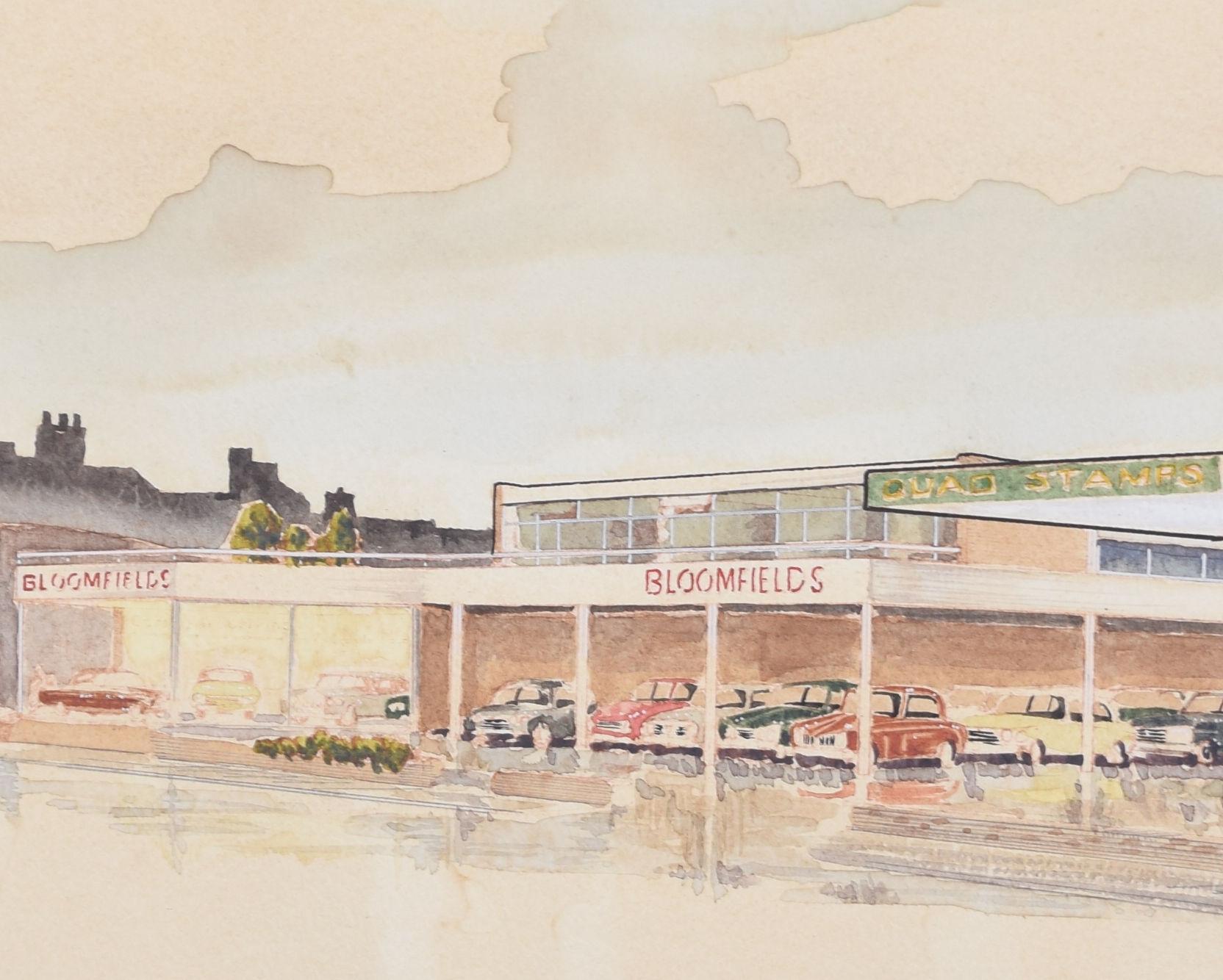 Bloomfields Car Showroom and Esso Garage, Camberwell Road, London SE5 painting For Sale 1