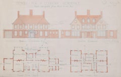 Design for a Country House drawing by H Clark