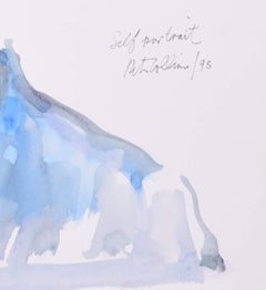 Self-Portrait watercolour by Peter Collins ARCA
