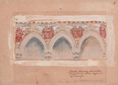 Church wall painting design by Reginald Hallward