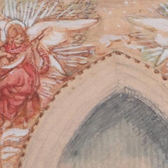 Church wall painting design by Reginald Hallward