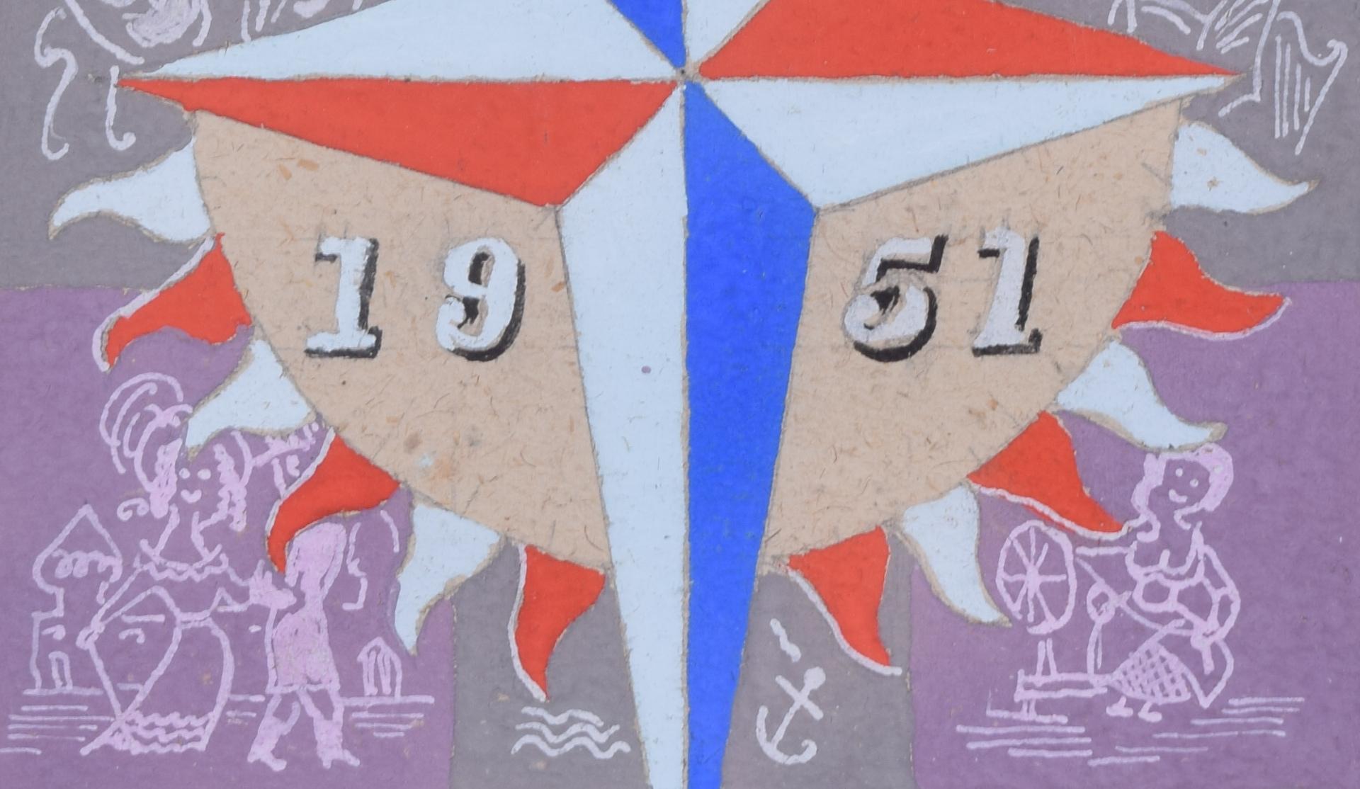 Logo del Festival of Britain 1951, gouache di Peter J Wright dopo Abram Games 2