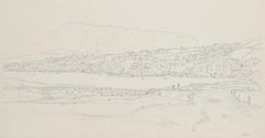 Vintage Stromness, Orkney drawing by Claude Muncaster