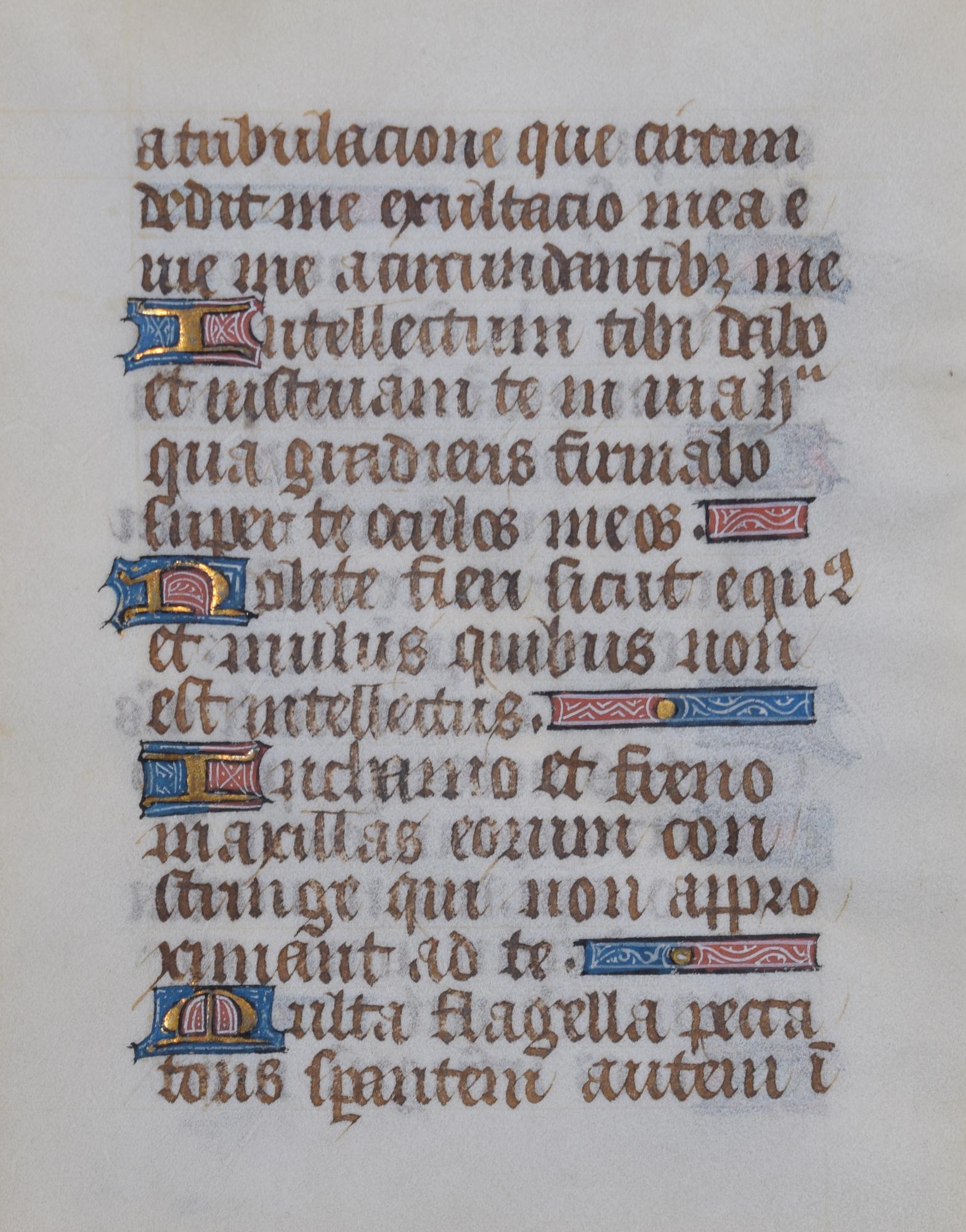 Illuminated psalter Psalm 31 manuscript For Sale 2