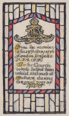 St. Etheldreda's Fulham WW1 Gedenkfenster-Entwurf von Reginald Hallward