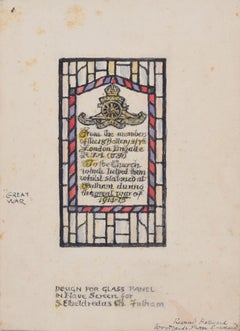 Finestra commemorativa di St Etheldreda's Fulham per la Prima Guerra Mondiale, opera di Reginald Hallward