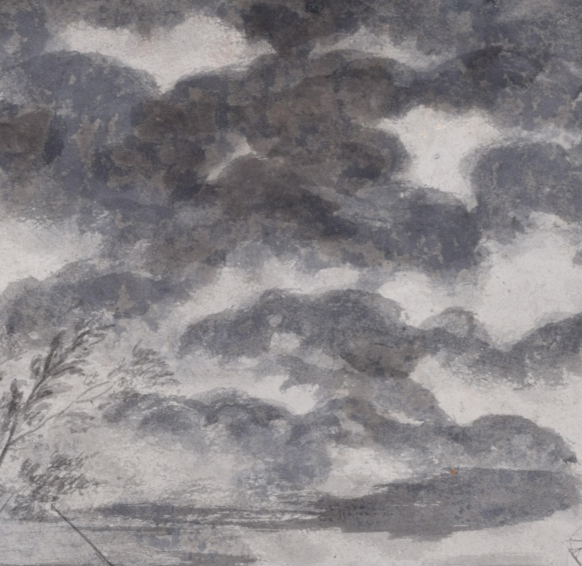 Trident on the Shore Meereslandschaft Zeichnung 19. Jahrhundert John Cantiloe Joy William Joy im Angebot 2
