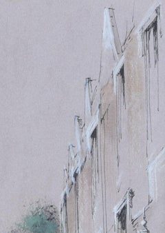 Oriel Street, Oxford, Aquarell von Ken Messer