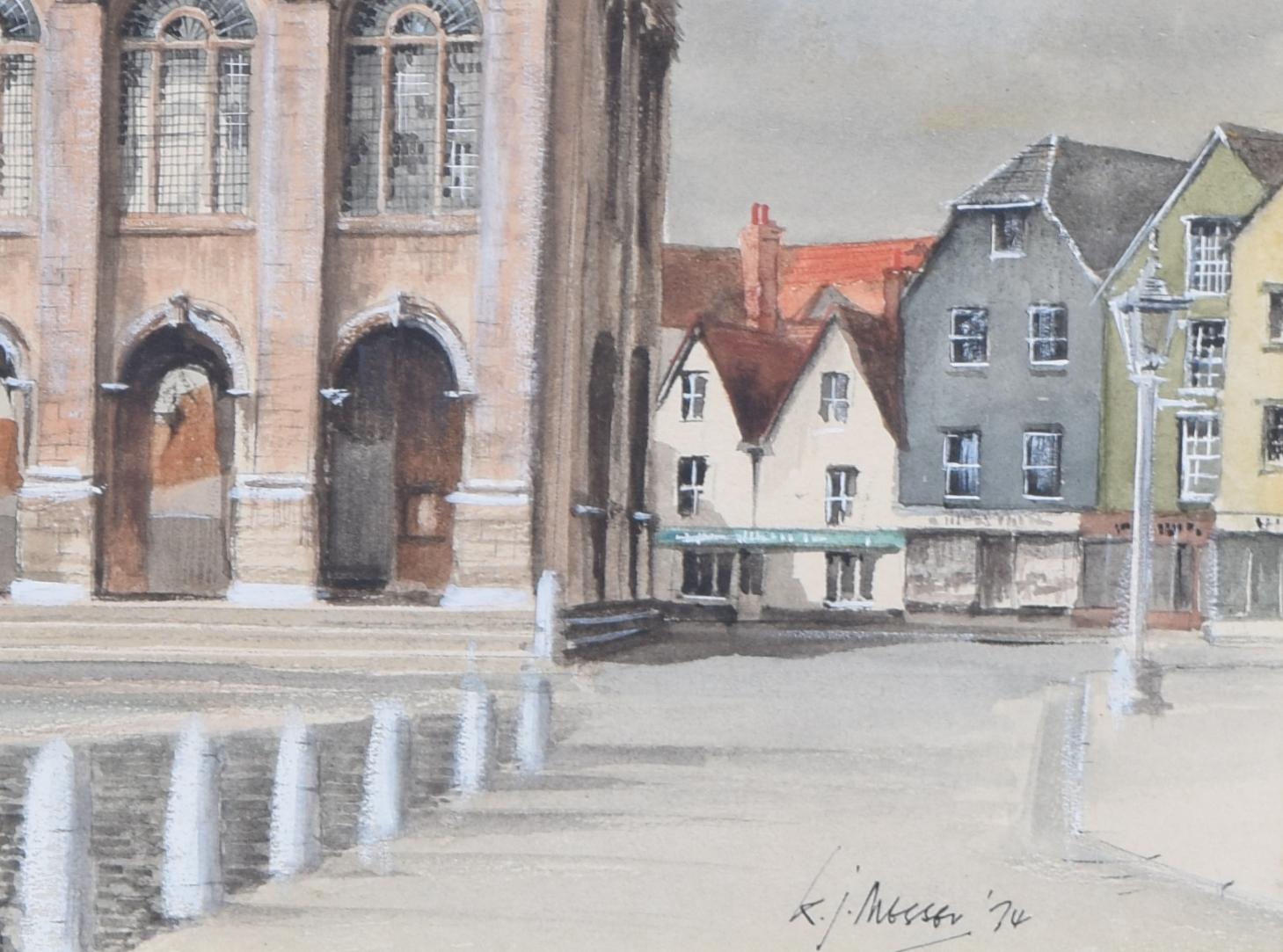 The County Hall, Abingdon watercolour by Ken Messer For Sale 4