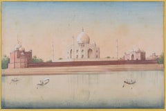 Vintage Taj Mahal, India watercolour
