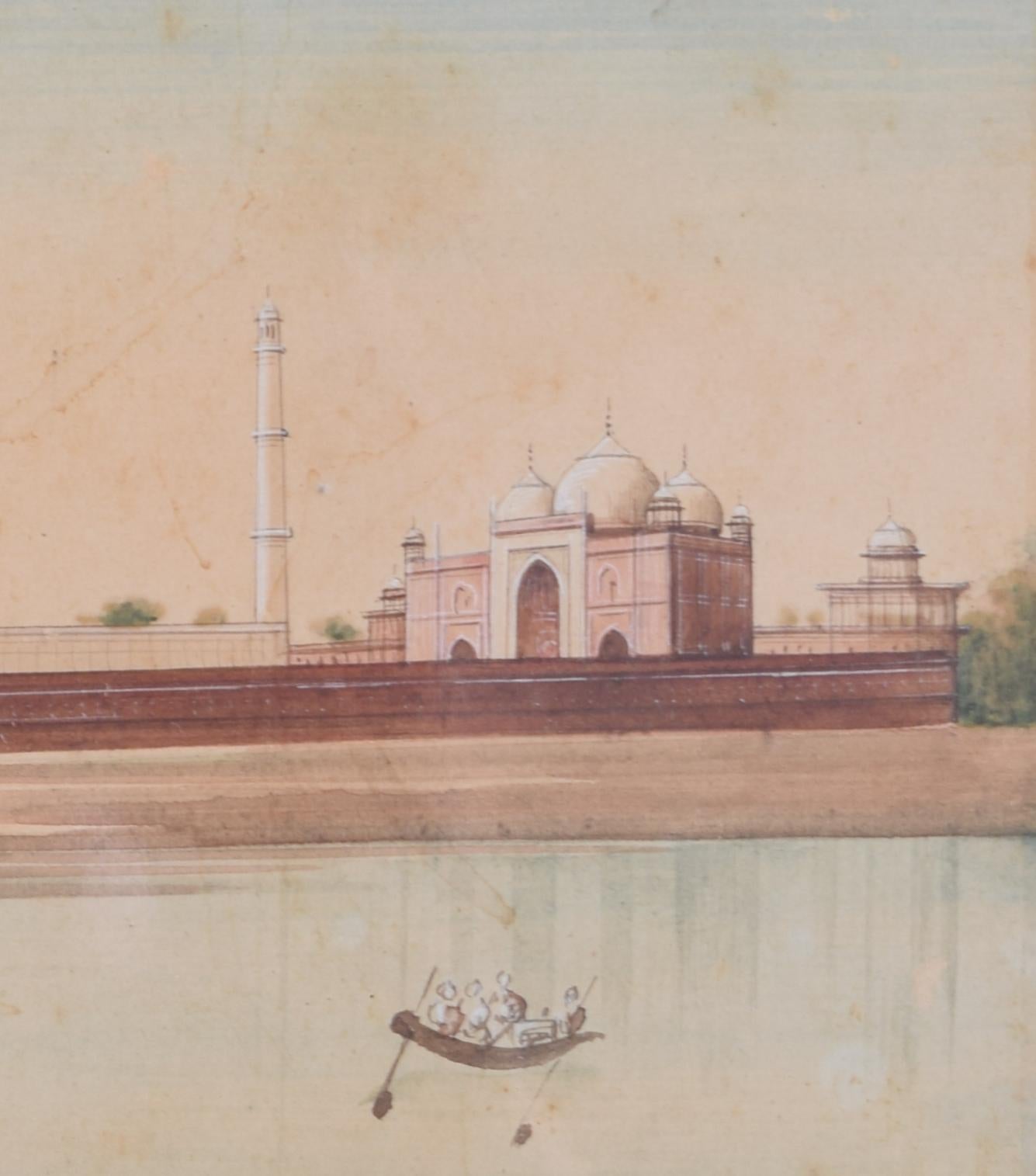 Taj Mahal, Indien, Aquarellgemälde im Angebot 1