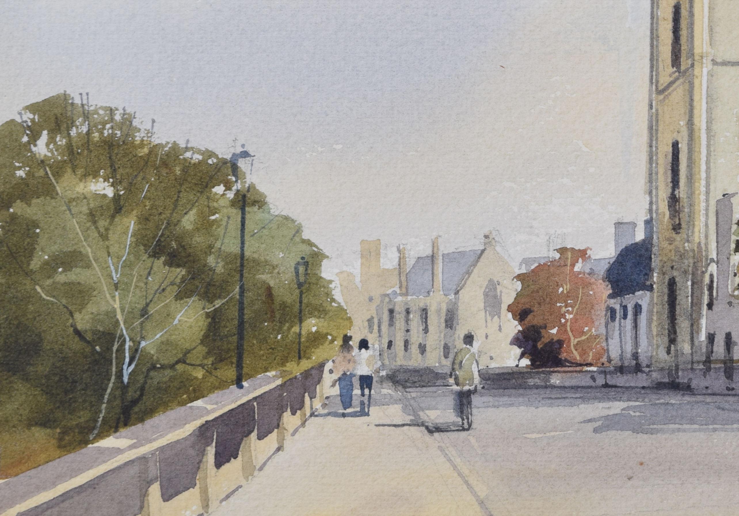 Magdalen Tower, Oxford watercolour by William Barnes For Sale 5