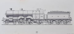 Antique Steam Engine Great Northern Railway 1910 drawing by Leslie Carr