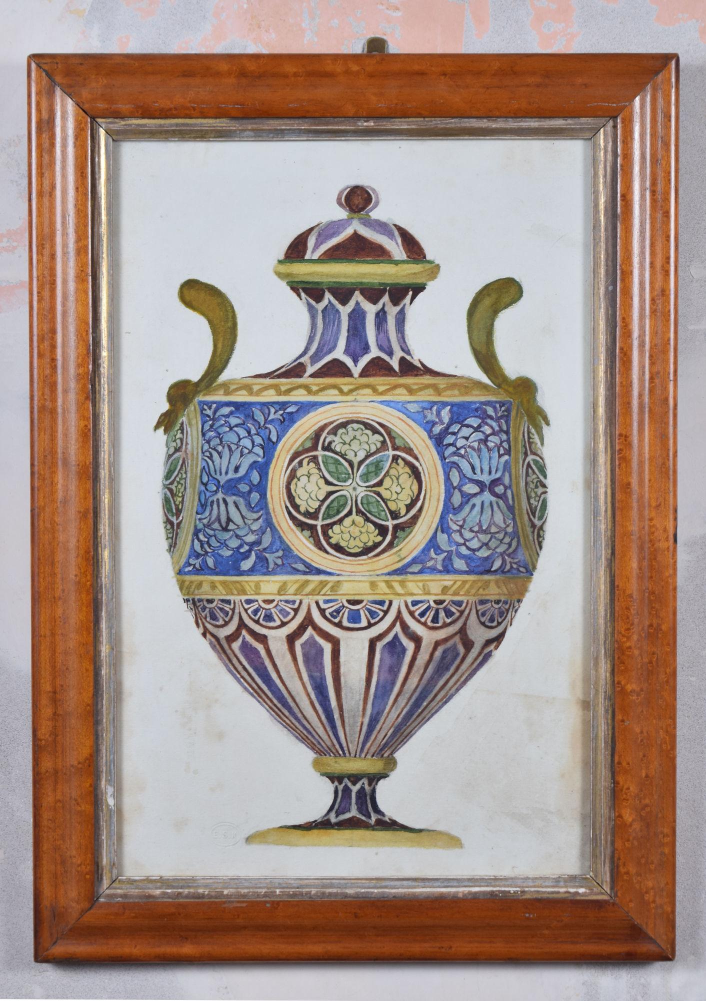 To see more, scroll down to "More from this Seller" and below it click on "See all from this Seller."

Student of the National Art Training School (now Royal College of Art)
Decorative Vase
Gouache
40 x 26 cm

Stamped 'ESK' ('Examined South
