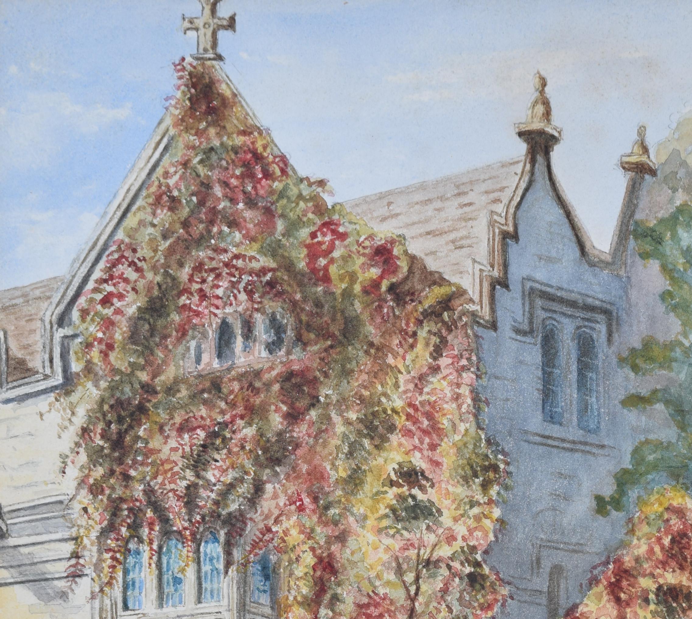 Aquarelle du St John's College d'Oxford par T B Miller en vente 1