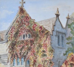 St John's College, Oxford watercolour by T B Miller