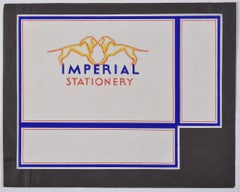 Imperial Stationary gouache design by Gladys Williamson