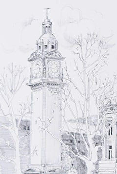 Queen Mary Westfield College University of London drawing by Marian Bunzl c.1995
