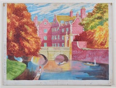 Gouache des St John's College, Cambridge