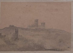 Panoramic view across Durham with Durham Cathedral by Sir Albert Richardson PRA