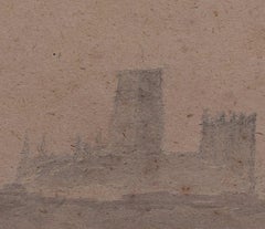 Panoramic view across Durham with Durham Cathedral by Sir Albert Richardson PRA