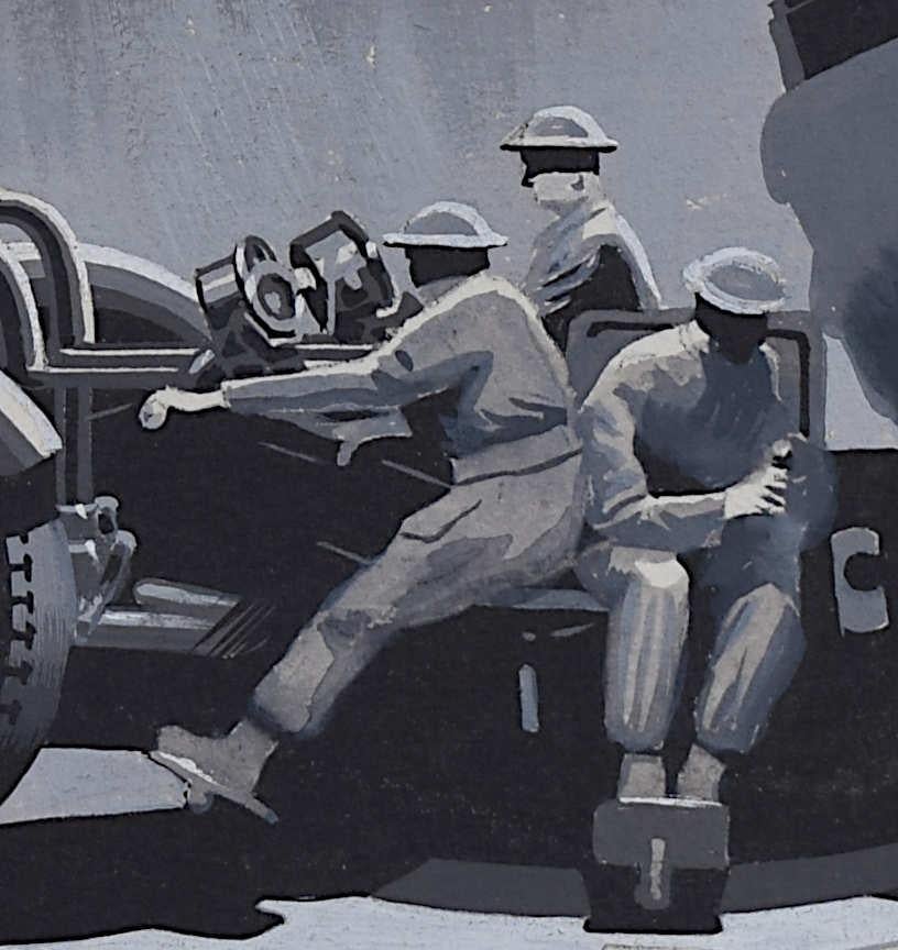 Second World War painting, Anti-Aircraft Battery - Art by Vivian Bewick