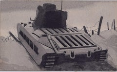 Dipinto Swillbin della Seconda Guerra Mondiale, carro armato britannico Matilda