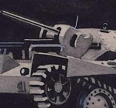 Second World War Swillbin painting, British Valentine Tank