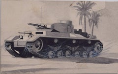 Second World War Swillbin painting, German Pz.Kw.Mark III