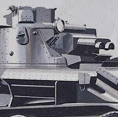 British Light Tanks, c.1940, original painting by Vivian Bewick