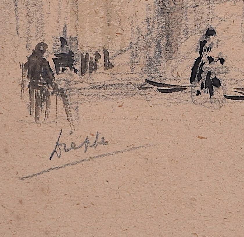Acquerello della Cattedrale di Dieppe di Sir Albert Richardson PRA in vendita 2