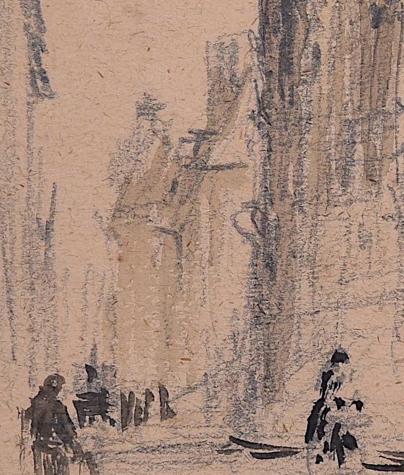 Acquerello della Cattedrale di Dieppe di Sir Albert Richardson PRA in vendita 3