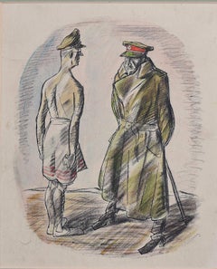 The Voice of Authority- Second World War drawing by Cecil Keeling