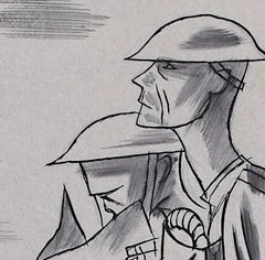Lull Between Raids - Second World War drawing by Cecil Keeling