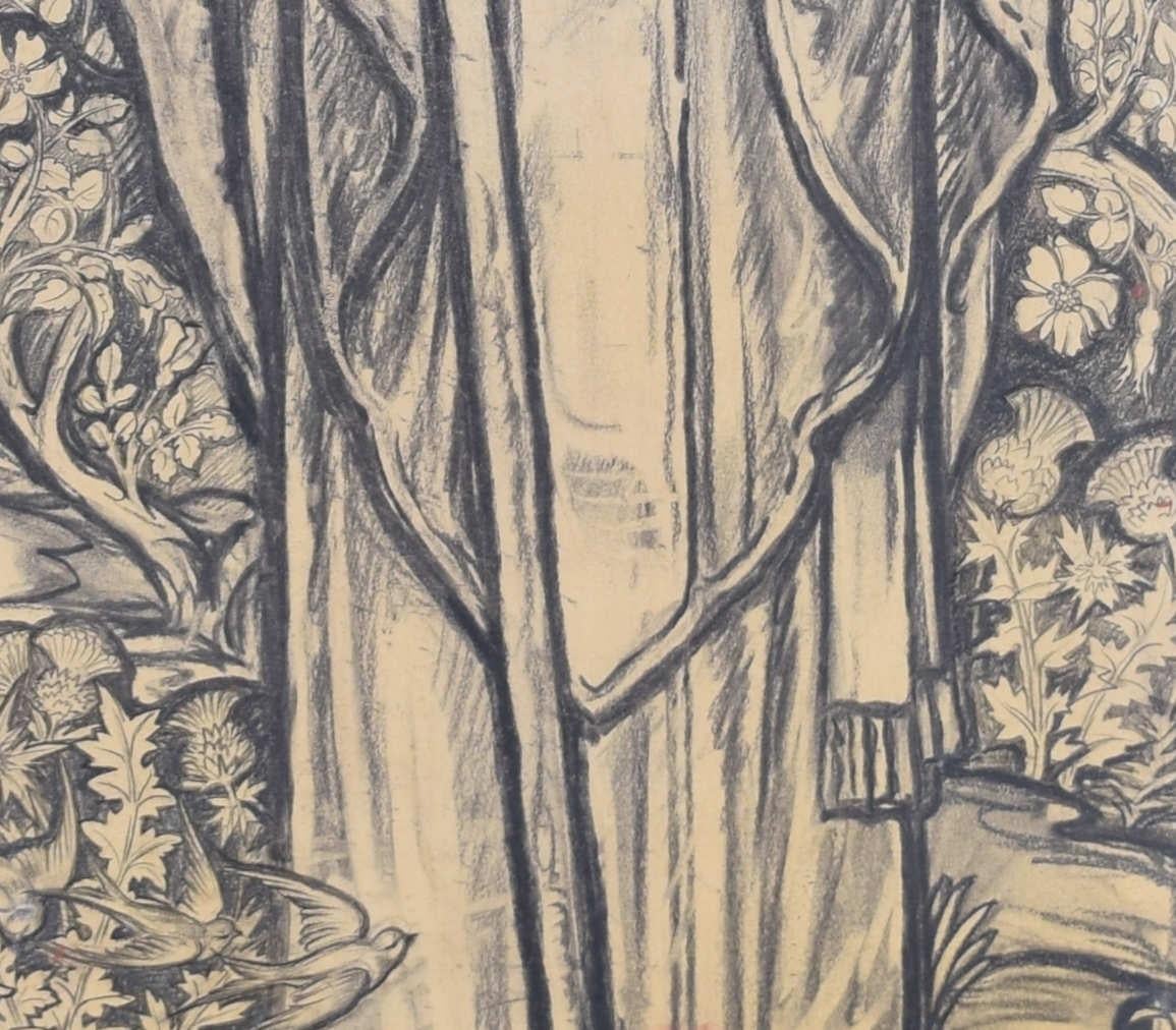 St Barnabus, cartoon for stained glass design, by A E Lemon For Sale 2