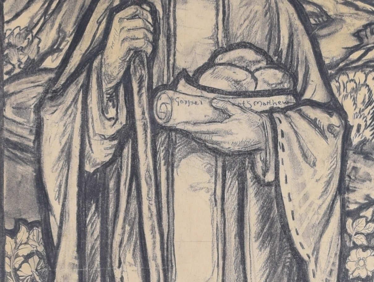 St Barnabus, cartoon for stained glass design, by A E Lemon For Sale 1