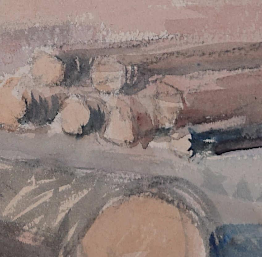 « Lone Woodcutter », aquarelle de George Bissill en vente 4
