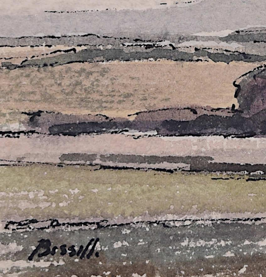 Rural Landscape Scene, watercolour by George Bissill For Sale 2