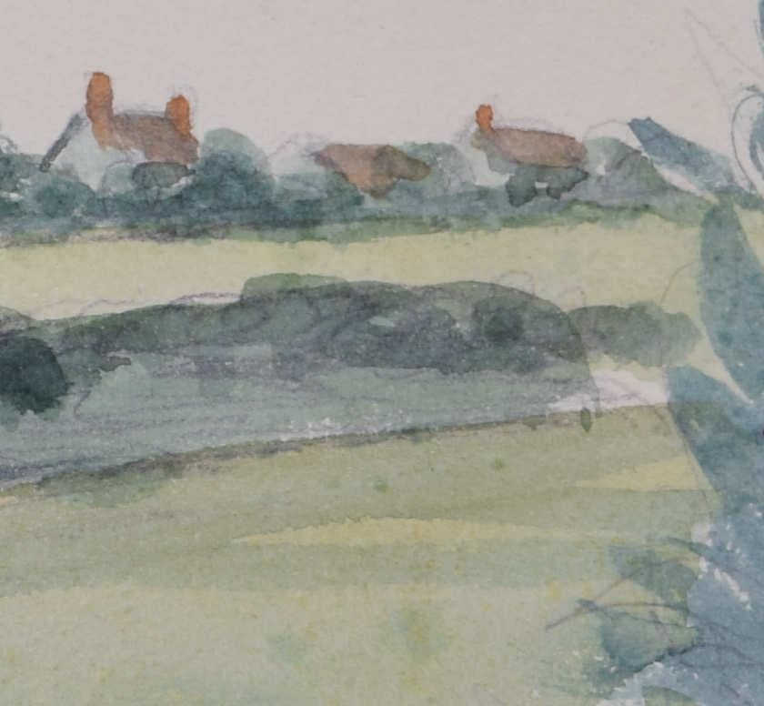 English Rural Scene, watercolour by George Bissill For Sale 3