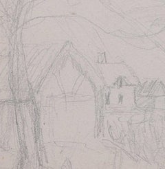 Landscape view, pencil sketch by George Bissill