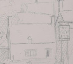 The New Inn, Willersey, pencil sketch by George Bissill