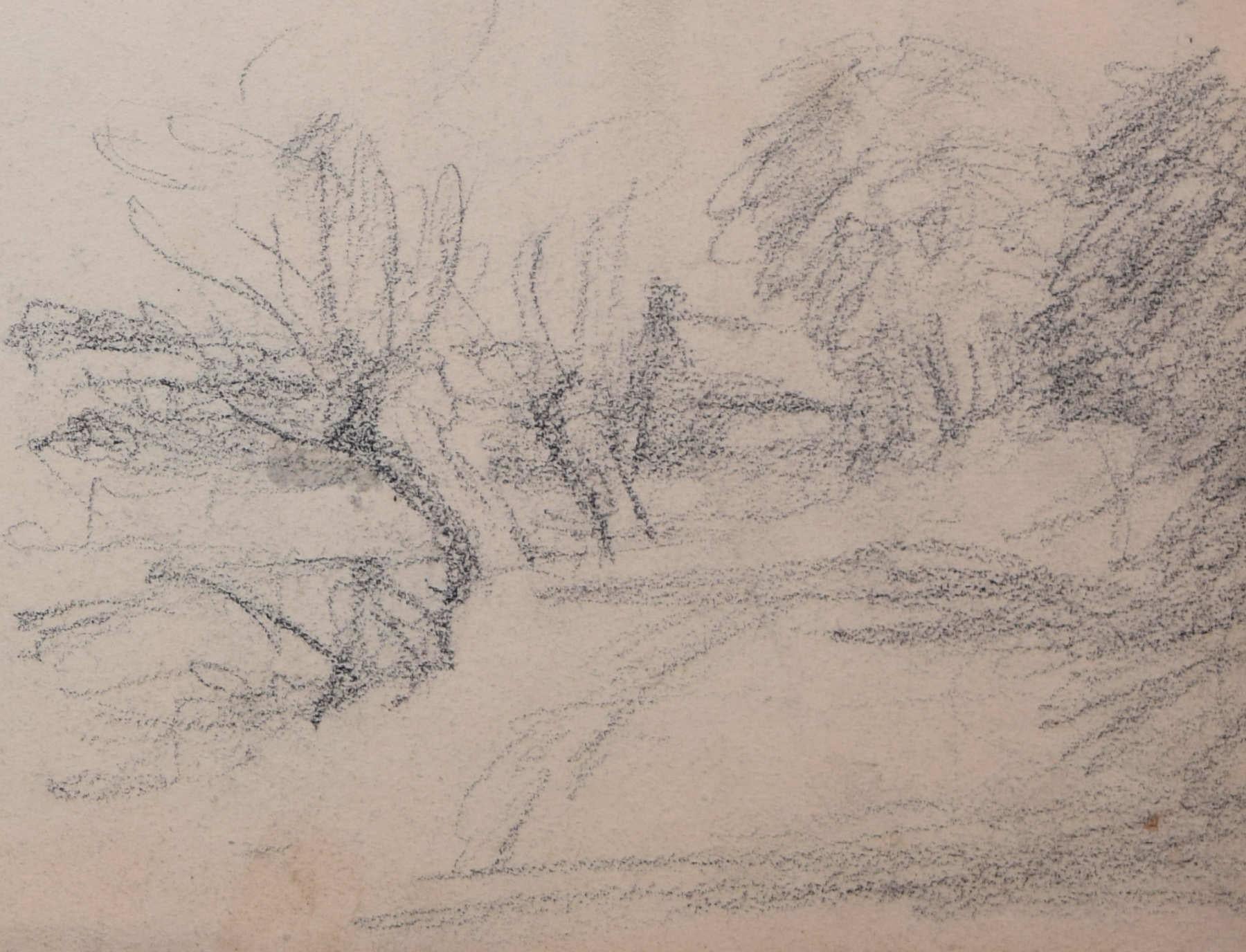 Vier Gloucestershire-Häuser, Bleistiftskizze von George Bissill im Angebot 4