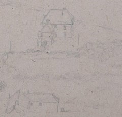 Lake District View of a U-Shaped Valley, pencil sketch by George Bissill