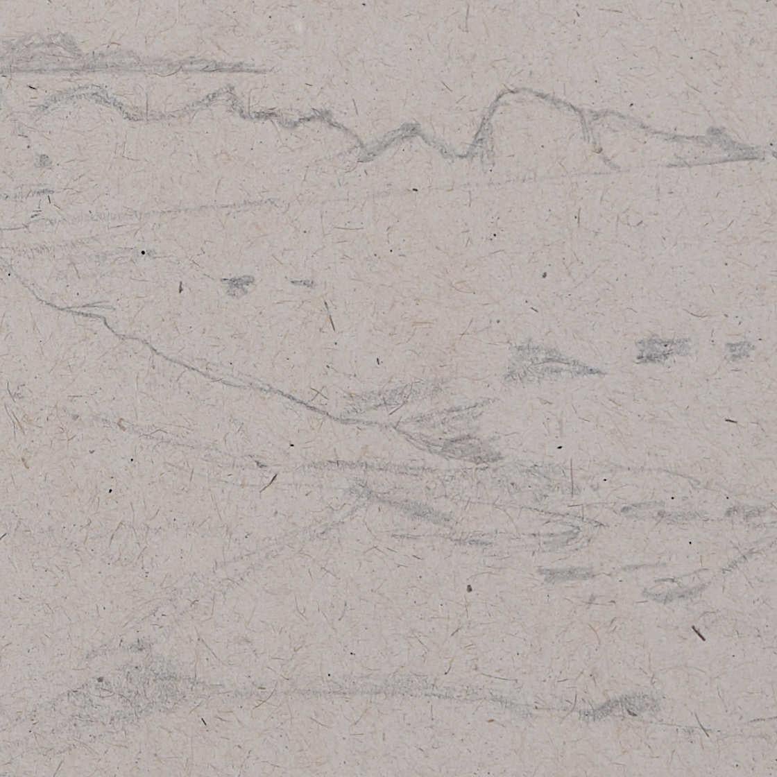 Lake District View of a U-Shaped Valley, pencil sketch by George Bissill For Sale 2