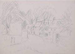 The Village Way, pencil sketch by George Bissill